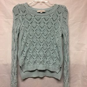 Ann Taylor LOFT Crochet Knit Cable Sweater - S